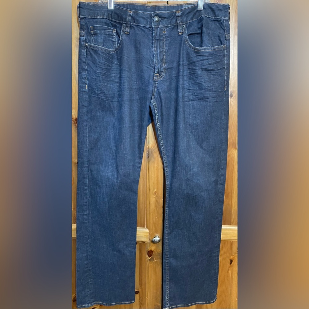 Buffalo David Bitton Lucas X St Blue Jeans Relaxed Fit Straight Leg Mens 36x34
